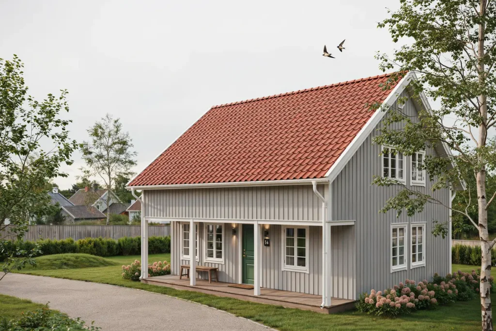 takrenovering med nya takpannor p villa i mariefred