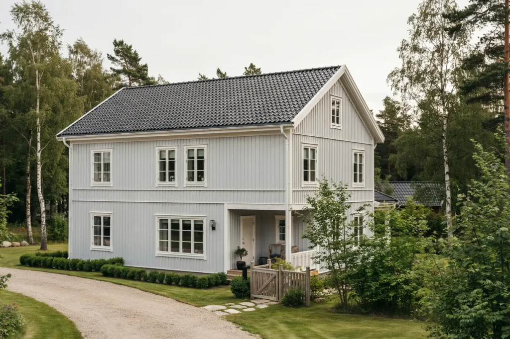 oml ggning av tegeltak p villa i toster
